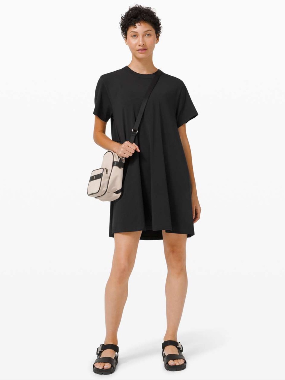 New Lululemon All Yours Tee Dress - Black - Cotton Blend Oversized